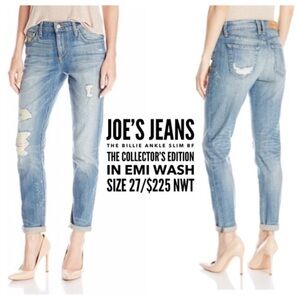 Joe's Jeans Collectors edition Billie ankle boyfriend slim size 27 wash: emi